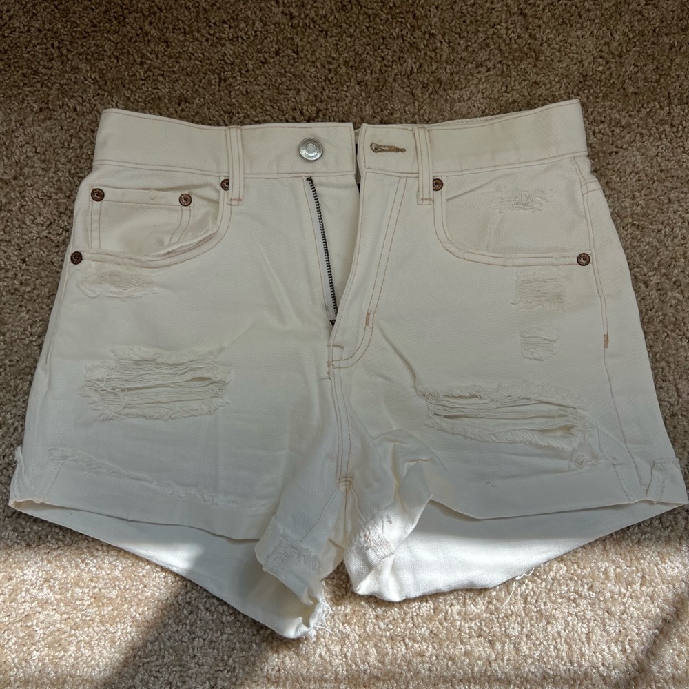 aeropostale cream jean short